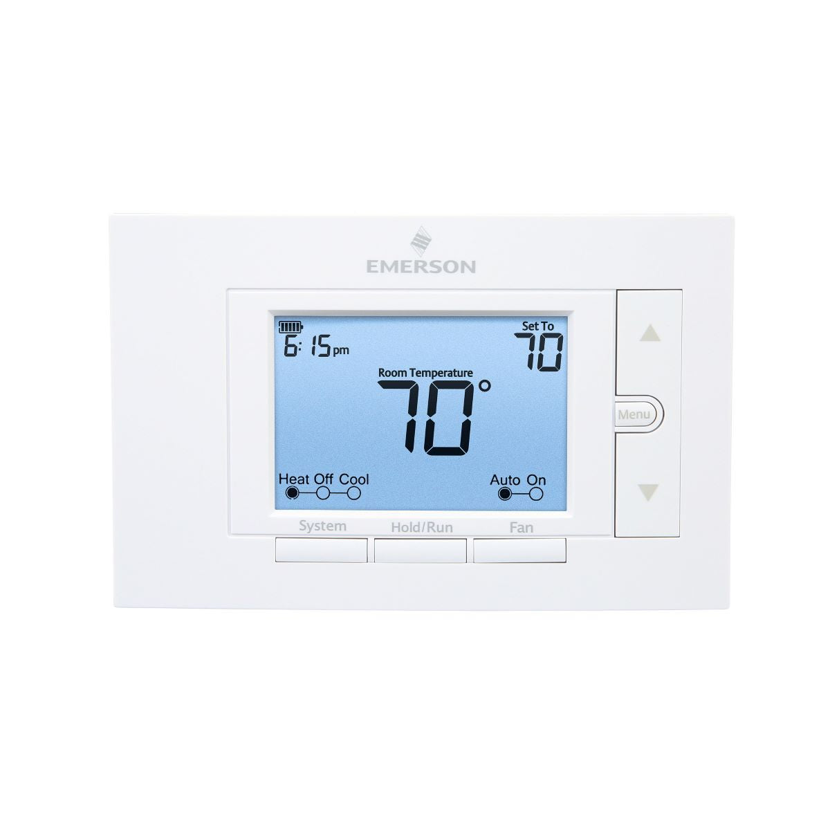 1F85U-22NP-5" Non-Programmable Thermostat Universal Single, Multi 2H/2C, Heat Pump 2H/1C Dual Fuel