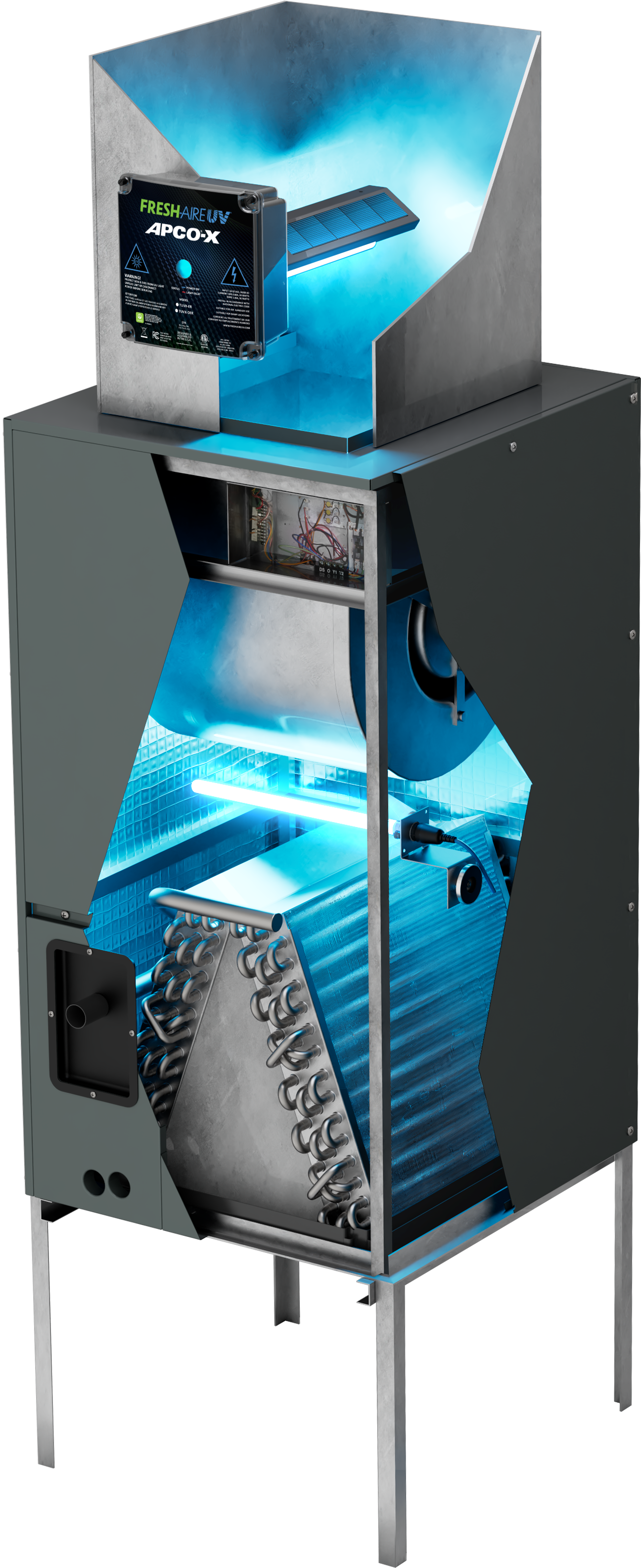APCO-X Installation in Air Handler Left View