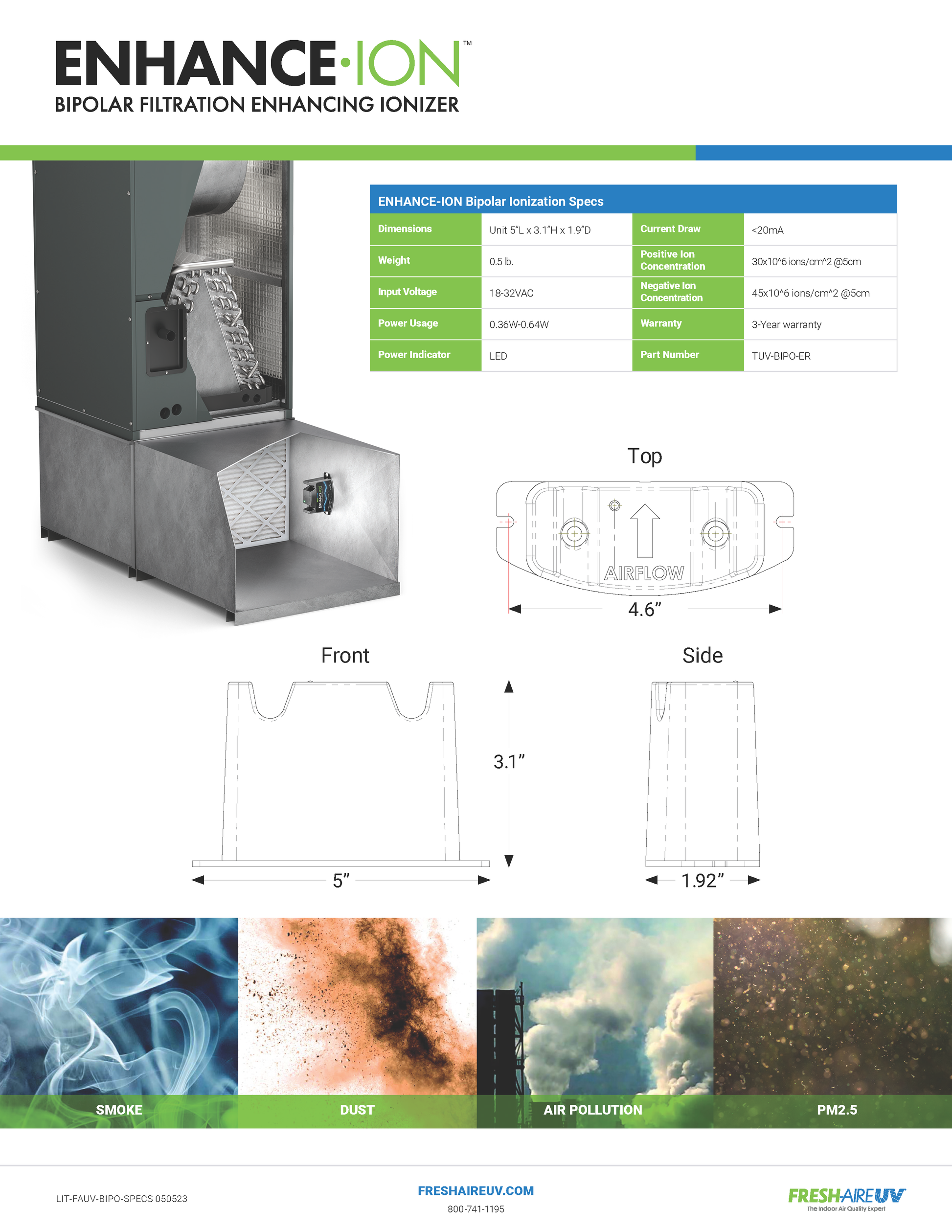 FreshAire ENHANCE ION-FAUV-BIPO SPECIFICATIONS Page 2