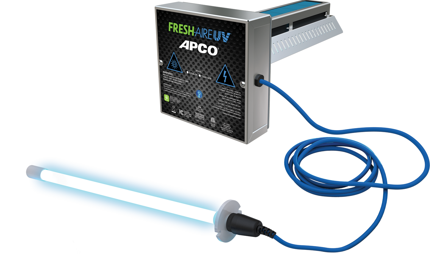 Fresh-Aire TUV-APCO-DER2 - Dual In-Duct Purifier w/Carbon Matrix & 2nd lamp