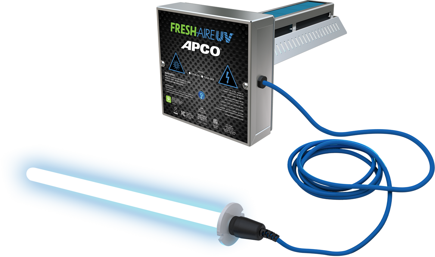 Fresh-Aire TUV-APCO-DER2 - Dual In-Duct Purifier w/Carbon Matrix & 2nd lamp