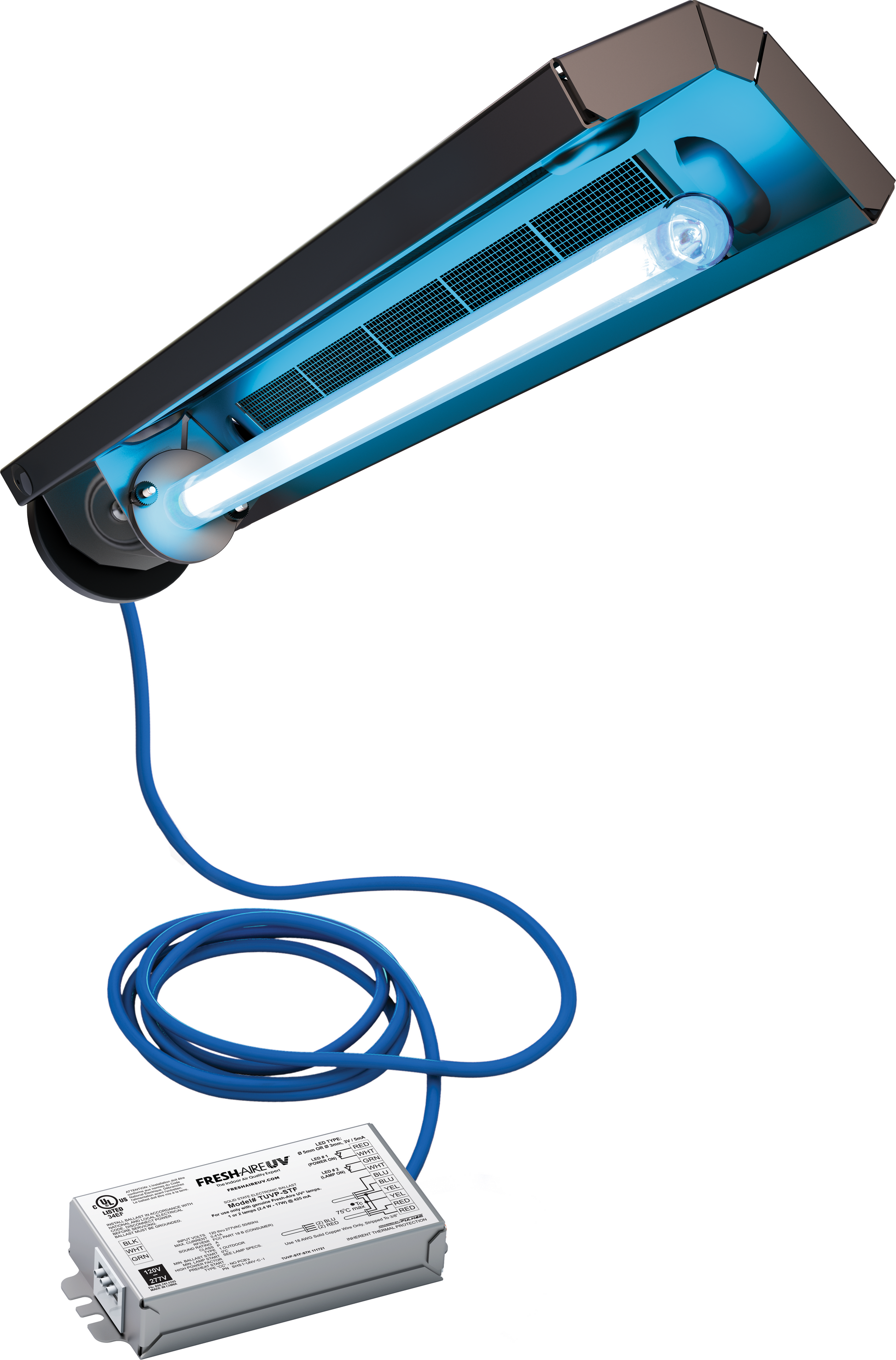 Fresh-Aire TUV-APCOX-MAG15-DT3 - In-Duct Air Purifier w/Advanced EverCarbon Matrix