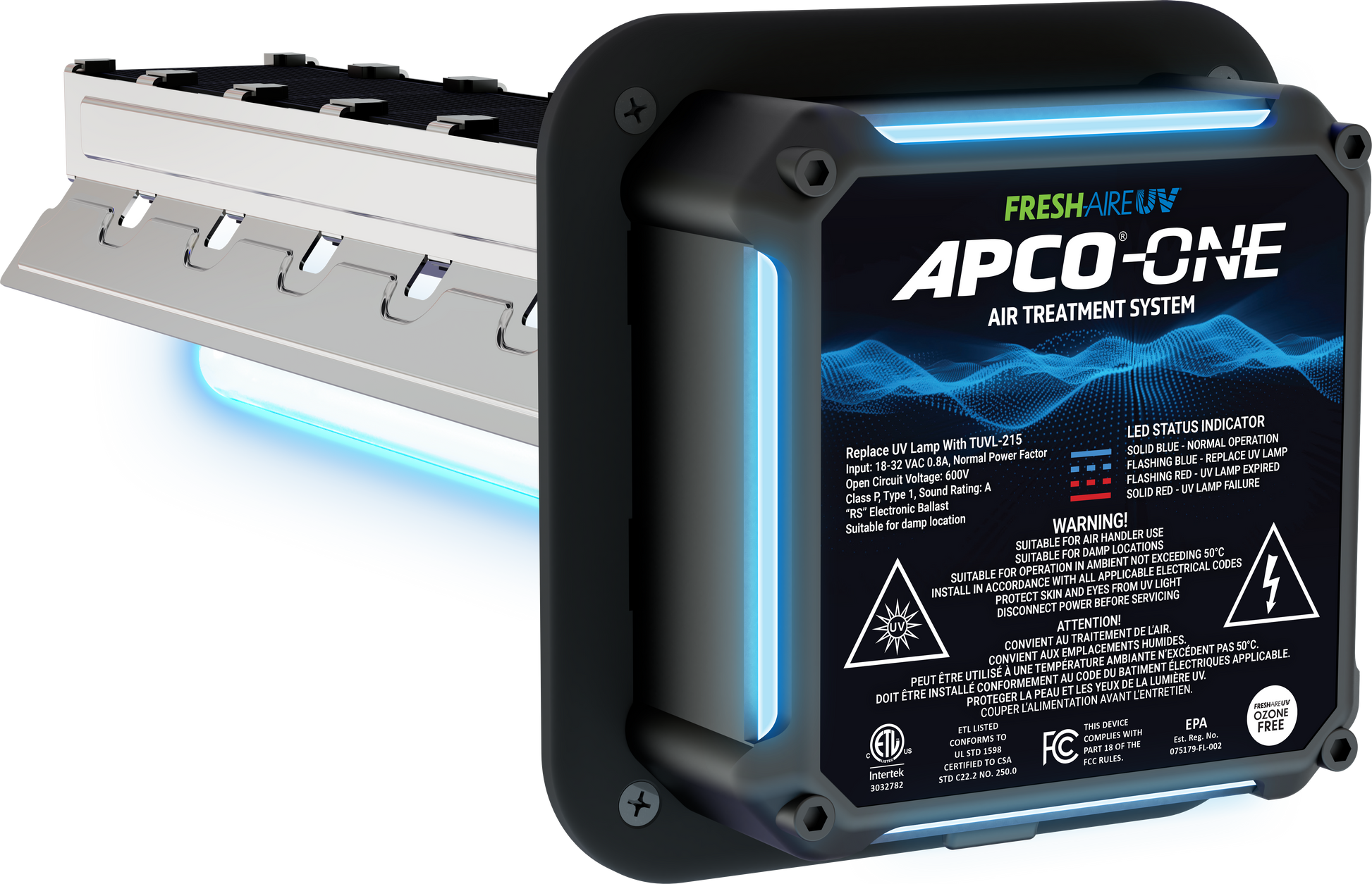 Fresh-Aire TUV-APCO-ONE - Induct Air Purifier