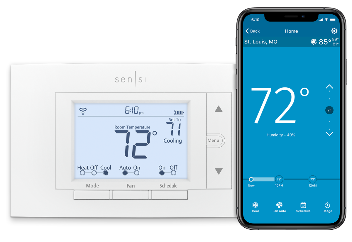 1F87U-42WF-Sensi Pro Wi-Fi Programmable Thermostat for Smart Phone/Tablet and PC & Alexa, Apple Home